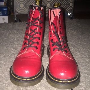 Cherry red floral dr Martins size 5!!